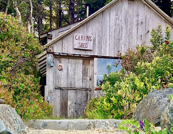 Henry Nolla Carving Shed on Chesterman Beach